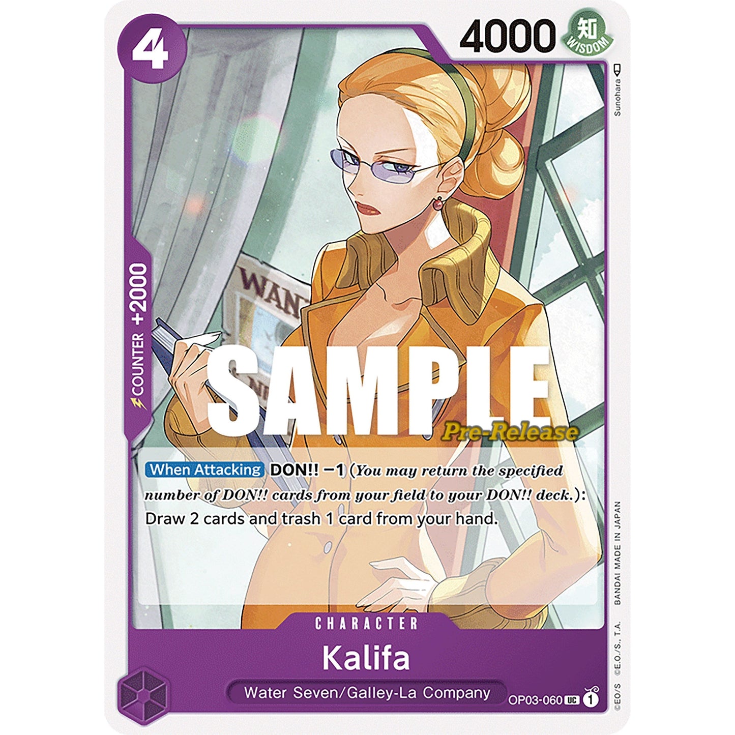 Image for Kalifa (OP03-060) (OP03 PRE) - One Piece Card Game