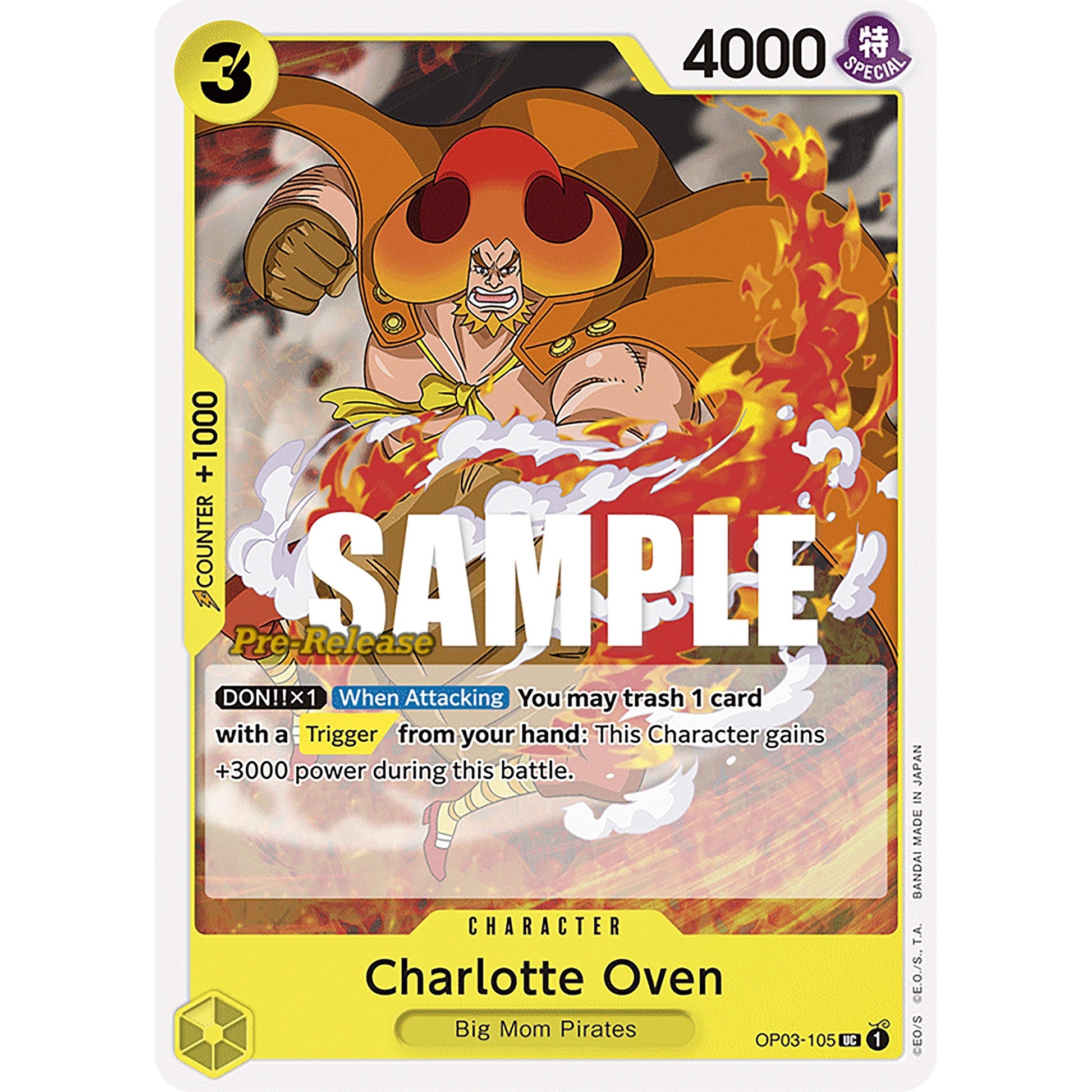 Image for Charlotte Oven (OP03-105) (OP03 PRE) - One Piece Card Game