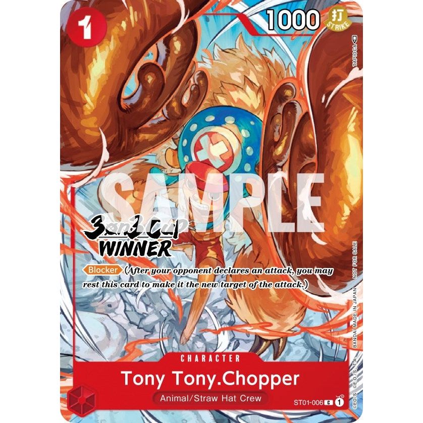 Image for Tony Tony.Chopper (3-on-3 Cup) [Winner] (ST01-006) (OP-PR) - One Piece Card Game
