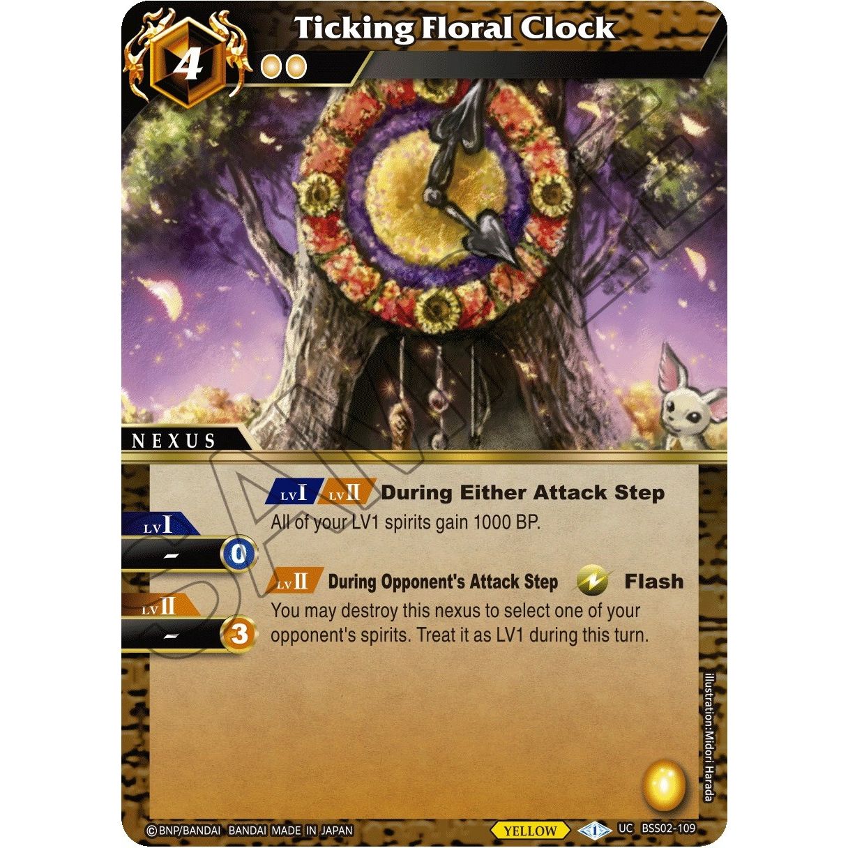 Image for Ticking Floral Clock (BSS02-109) (BSS02) - Battle Spirits Saga