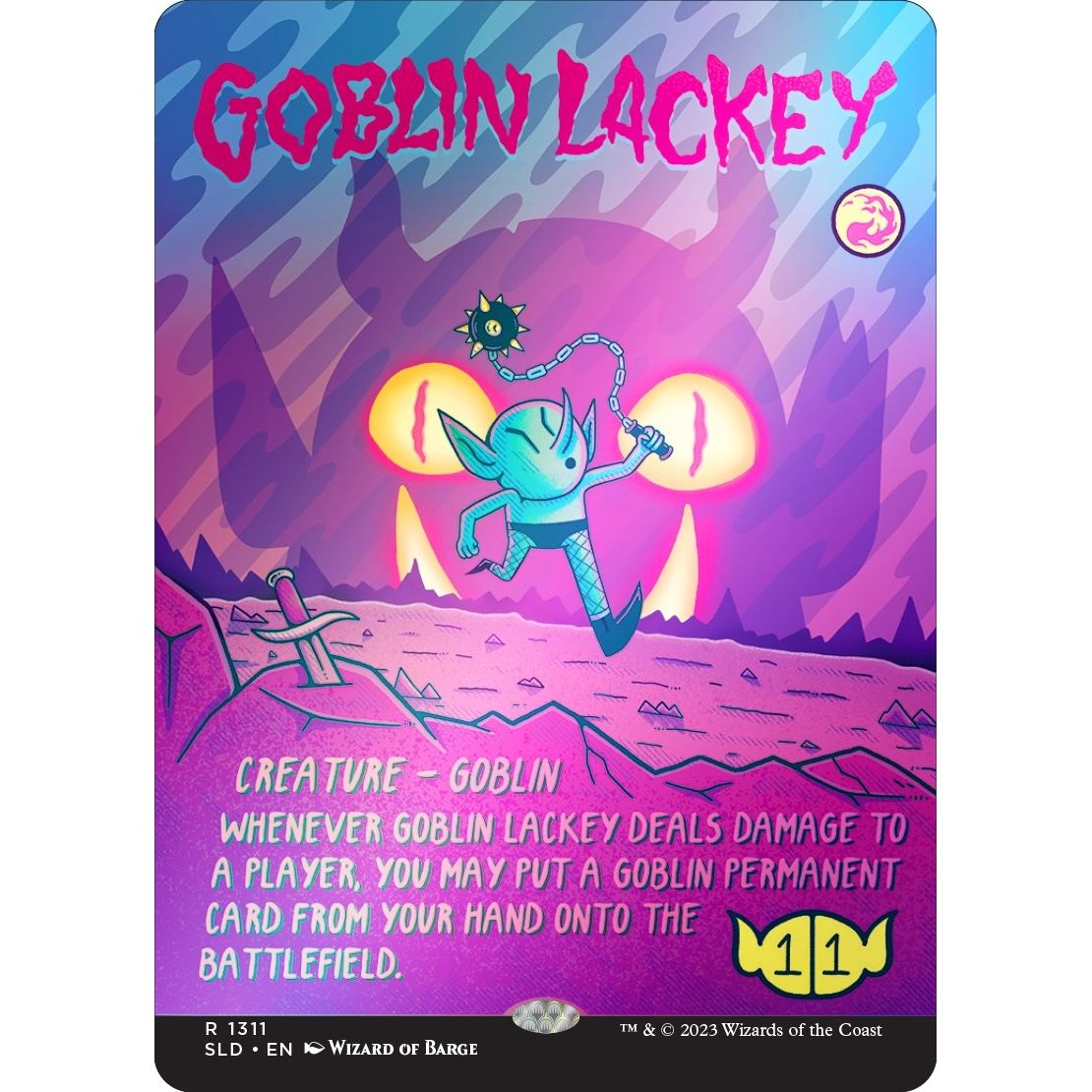 Image for Goblin Lackey (1311) (Rainbow Foil) (1311) (SLD) - Magic: The Gathering