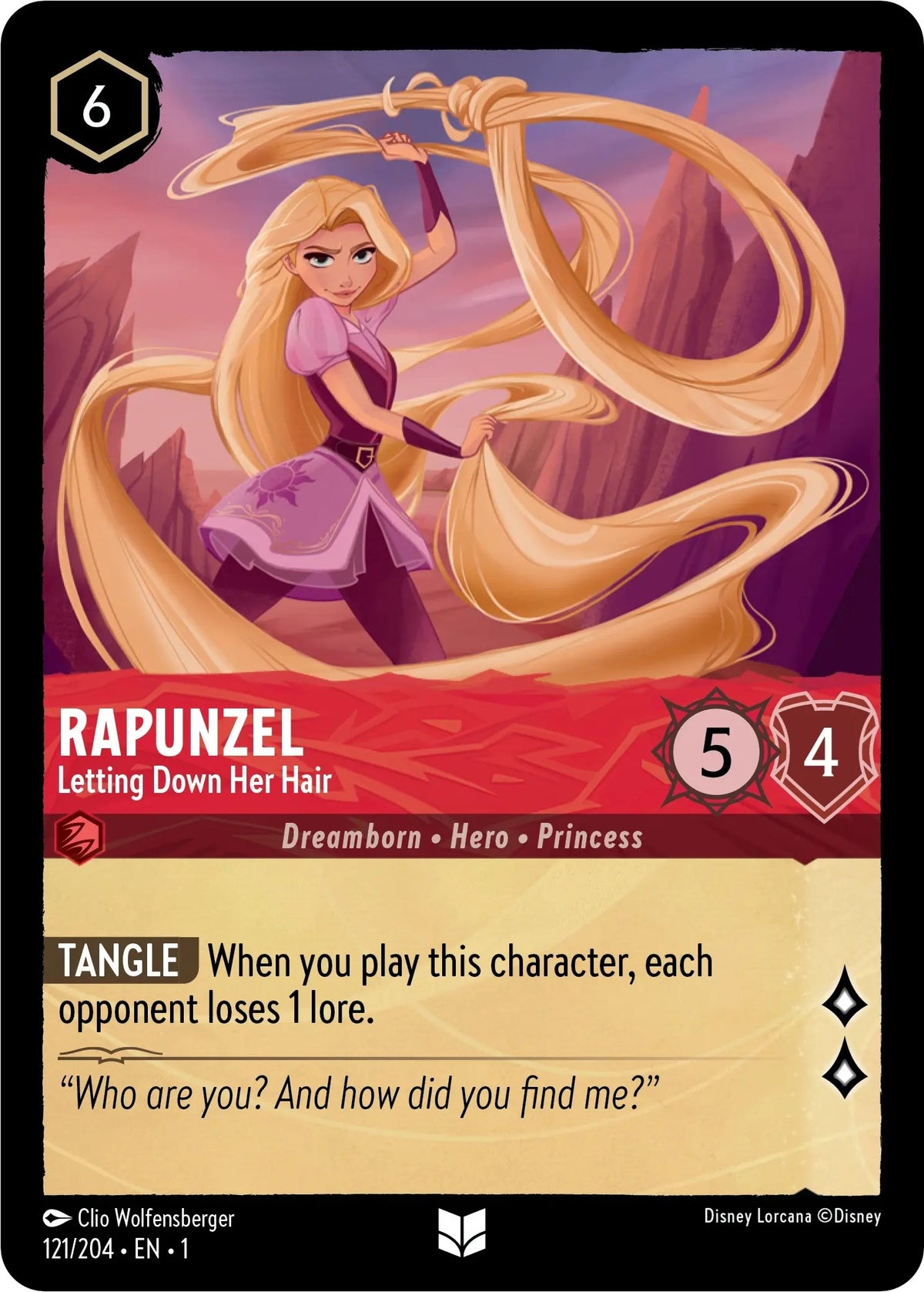 Image for Rapunzel - Letting Down Her Hair (121/204) (1) - Disney Lorcana