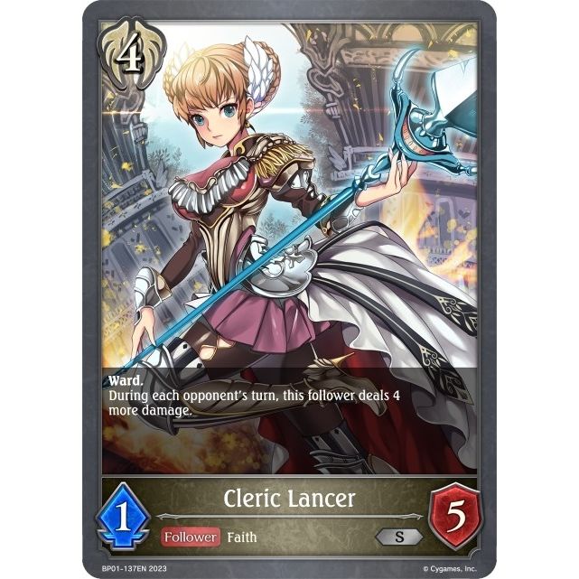 Image for Cleric Lancer (BP01-137EN) (BP01) - Shadowverse: Evolve
