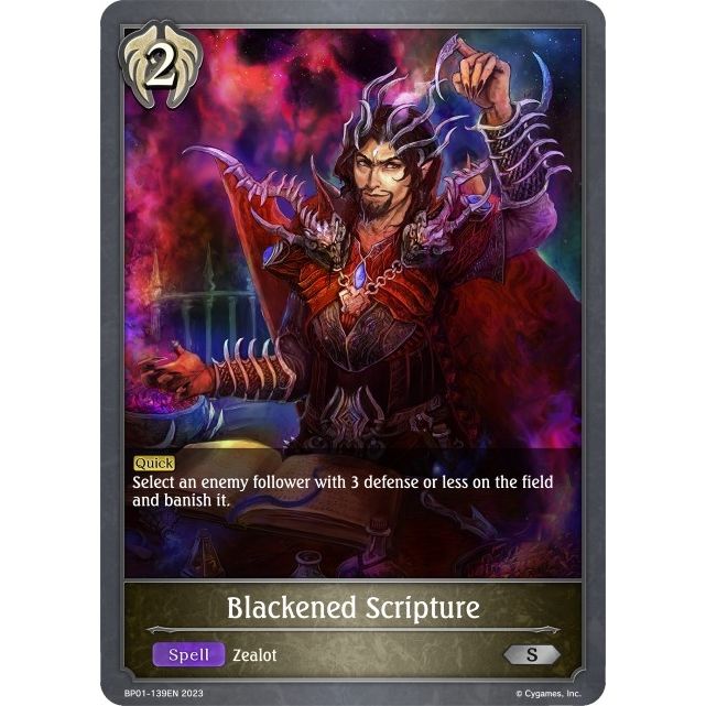 Image for Blackened Scripture (BP01-139EN) (BP01) - Shadowverse: Evolve