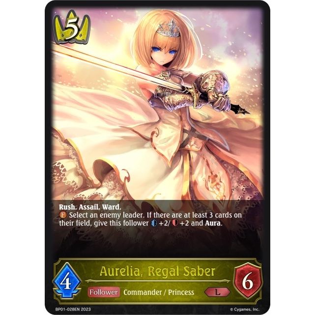 Image for Aurelia, Regal Saber (BP01-028EN) (BP01) - Shadowverse: Evolve