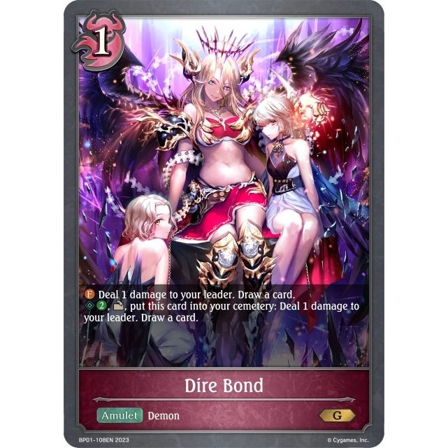 Image for Dire Bond (BP01-108EN) (BP01) - Shadowverse: Evolve