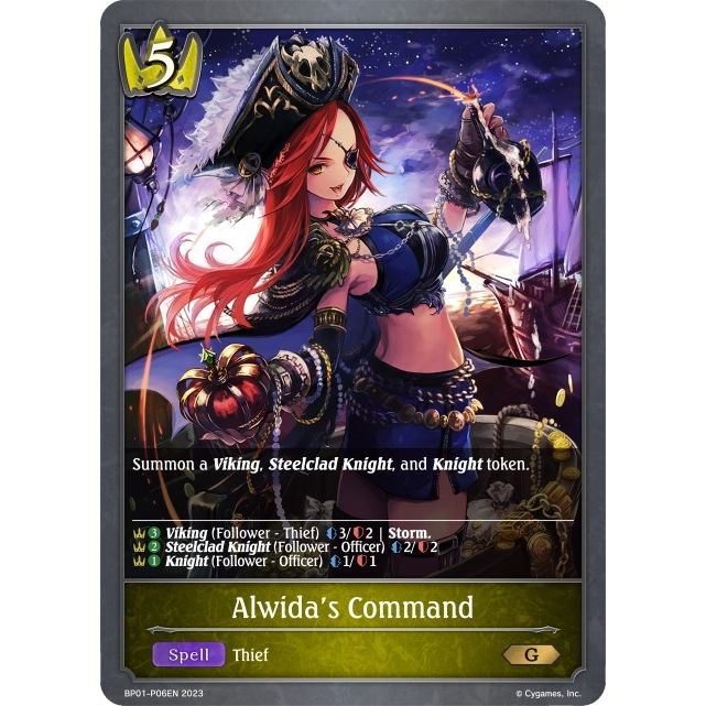 Image for Alwida's Command - P06 (Foil) (BP01-P06EN) (BP01) - Shadowverse: Evolve