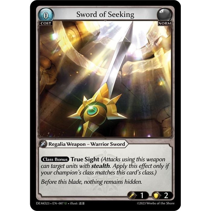 Image for Sword of Seeking (007) (DEMO23) - Grand Archive TCG