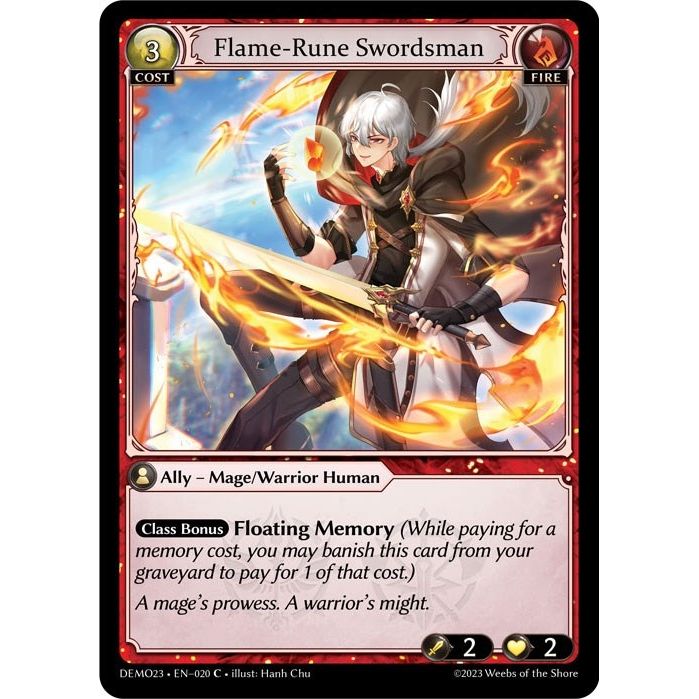 Image for Flame-Rune Swordsman (020) (DEMO23) - Grand Archive TCG