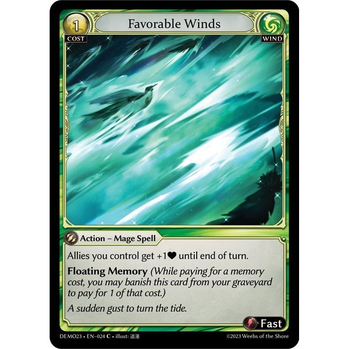 Image for Favorable Winds (024) (DEMO23) - Grand Archive TCG