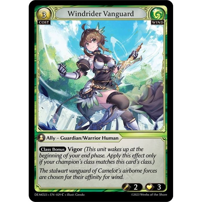 Image for Windrider Vanguard (029) (DEMO23) - Grand Archive TCG