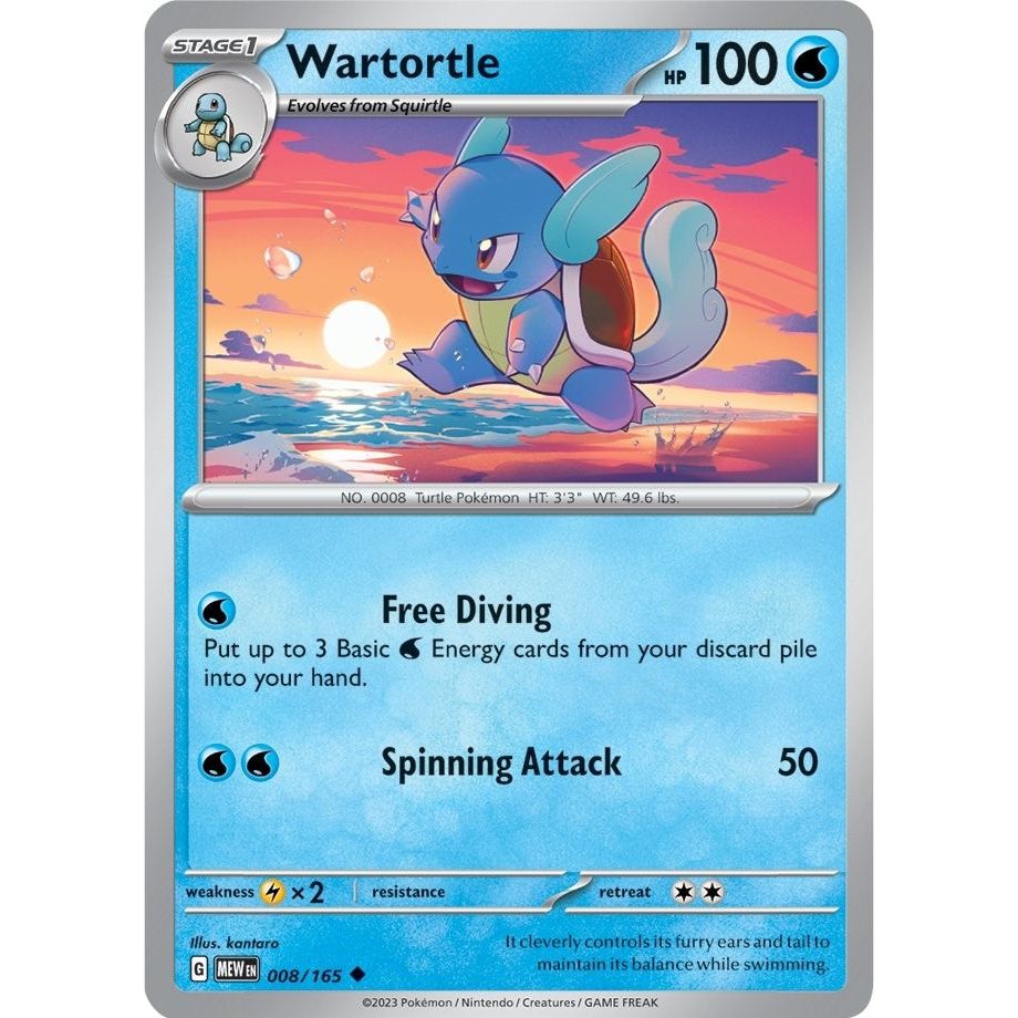 Image for Wartortle (008/165) (MEW) - Pokemon