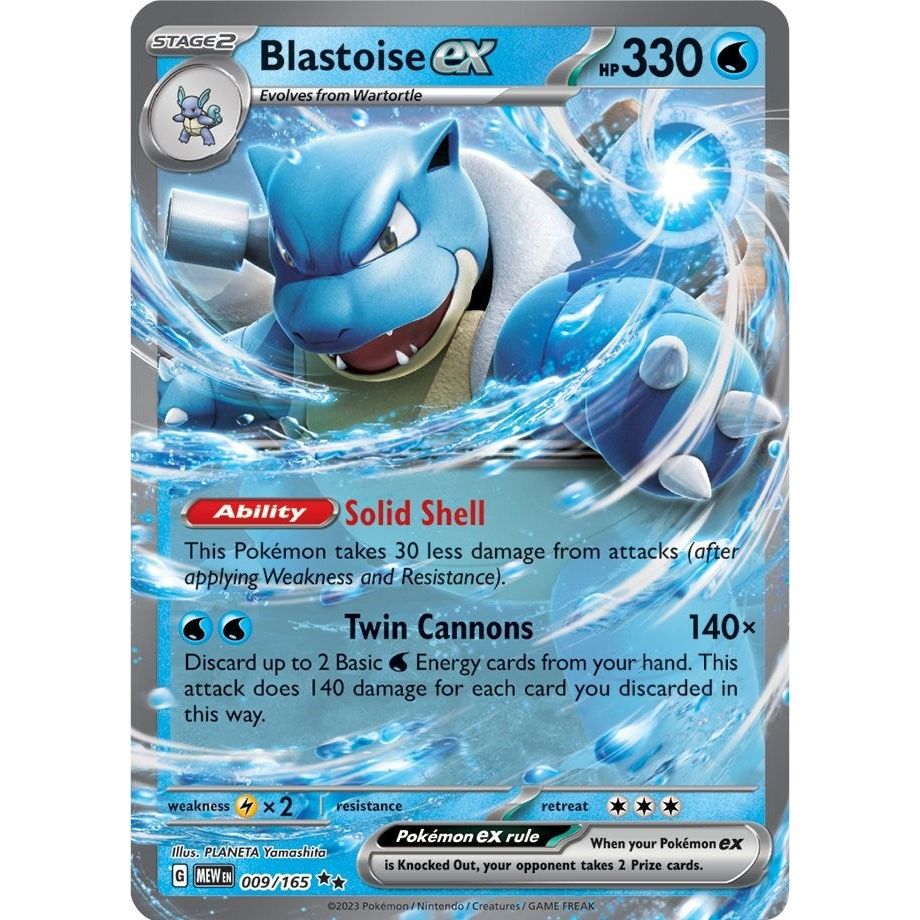 Image for Blastoise ex (009/165) (MEW) - Pokemon