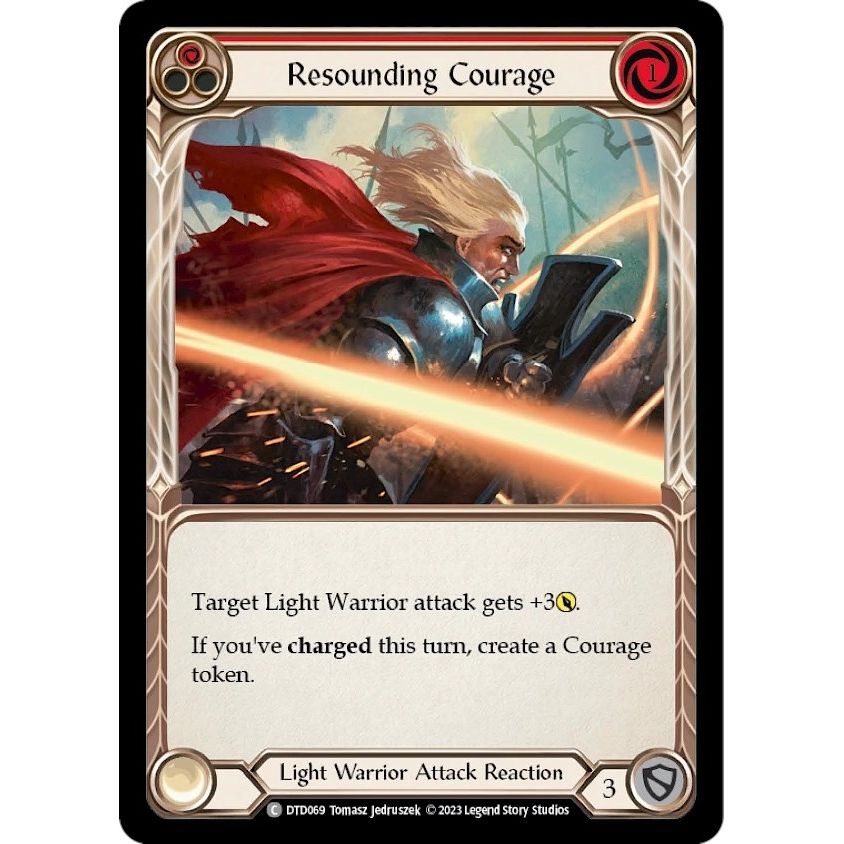 Image for Resounding Courage (Red) (DTD069) (DTD) - Flesh and Blood TCG