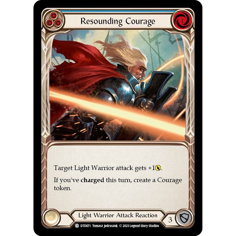 Image for Resounding Courage (Blue) (DTD071) (DTD) - Flesh and Blood TCG