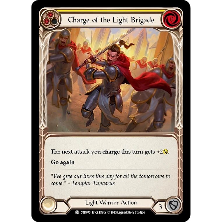 Image for Charge of the Light Brigade (Yellow) (DTD073) (DTD) - Flesh and Blood TCG