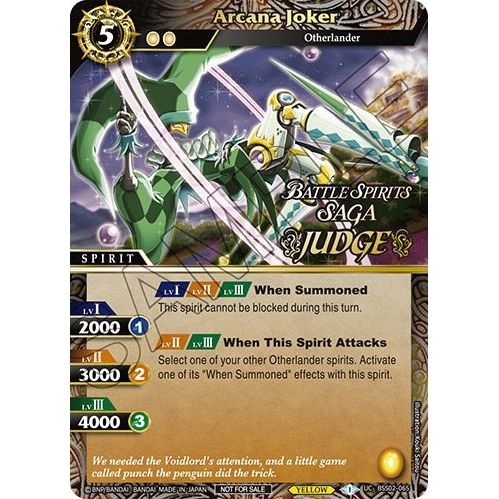 Image for Arcana Joker (Judge Pack Vol. 2) (BSS02-065) (BSSP) - Battle Spirits Saga