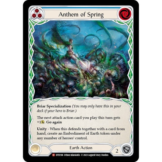 Image for Anthem of Spring (DTD196) (DTD) - Flesh and Blood TCG