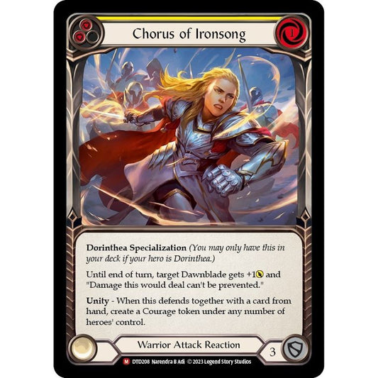 Image for Chorus of Ironsong (DTD208) (DTD) - Flesh and Blood TCG
