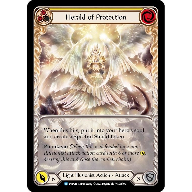 Image for Herald of Protection (Yellow) (DTD015) (DTD) - Flesh and Blood TCG