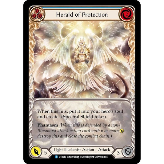 Image for Herald of Protection (Blue) (DTD016) (DTD) - Flesh and Blood TCG