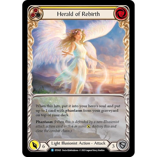 Image for Herald of Rebirth (Yellow) (DTD021) (DTD) - Flesh and Blood TCG