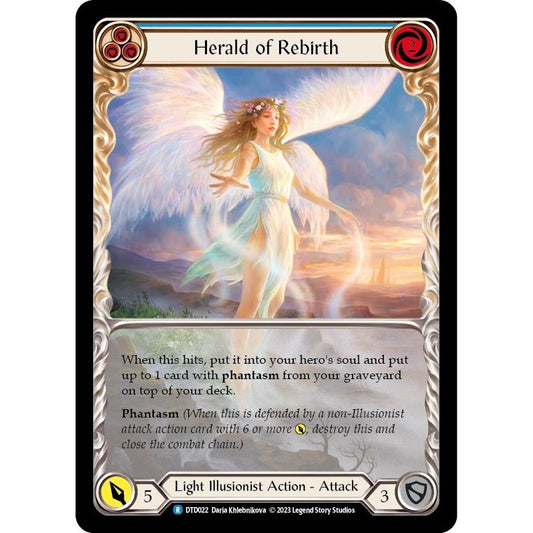 Image for Herald of Rebirth (Blue) (DTD022) (DTD) - Flesh and Blood TCG
