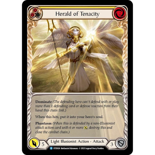 Image for Herald of Tenacity (Yellow) (DTD024) (DTD) - Flesh and Blood TCG