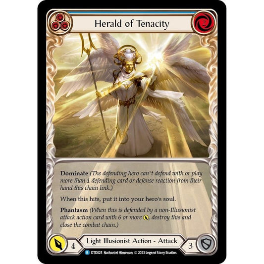 Image for Herald of Tenacity (Blue) (DTD025) (DTD) - Flesh and Blood TCG