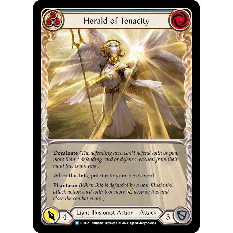 Image for Herald of Tenacity (Blue) (DTD025) (DTD) - Flesh and Blood TCG
