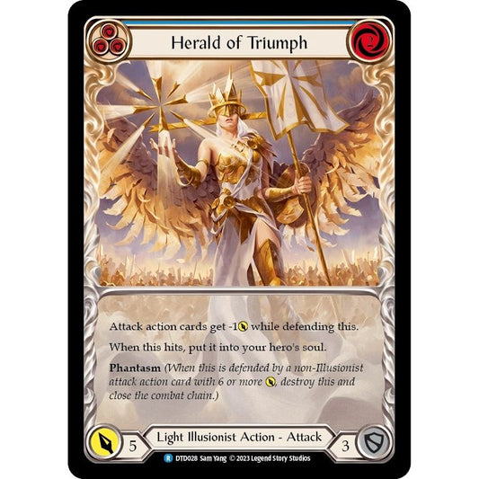 Image for Herald of Triumph (Blue) (DTD028) (DTD) - Flesh and Blood TCG