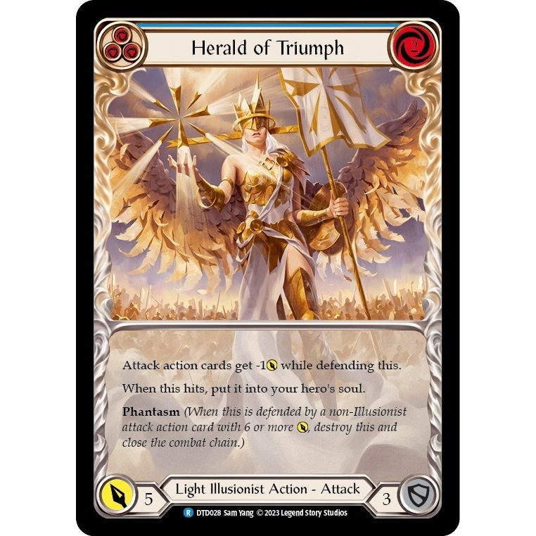 Image for Herald of Triumph (Blue) (DTD028) (DTD) - Flesh and Blood TCG