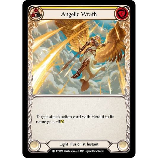 Image for Angelic Wrath (Yellow) (DTD036) (DTD) - Flesh and Blood TCG