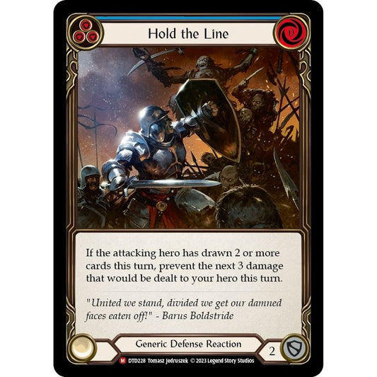 Image for Hold the Line (DTD228) (DTD) - Flesh and Blood TCG