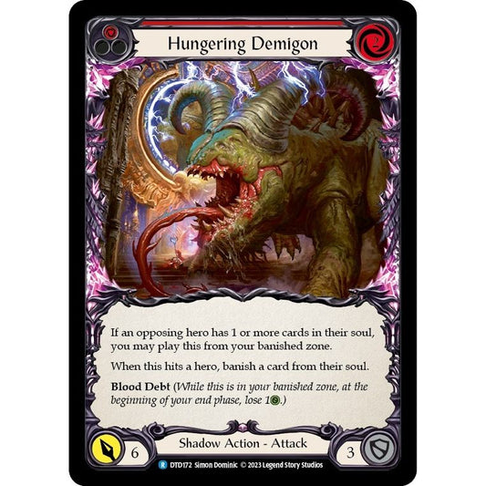 Image for Hungering Demigon (Red) (DTD172) (DTD) - Flesh and Blood TCG