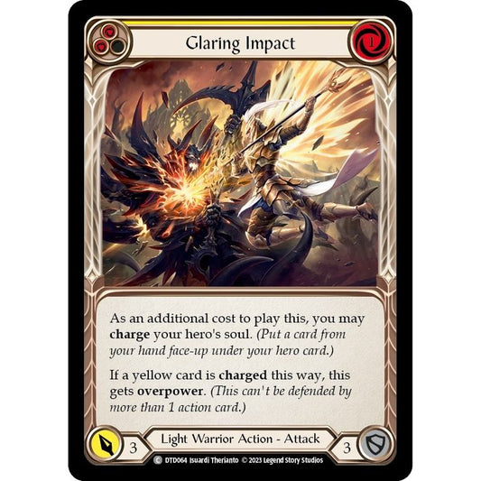 Image for Glaring Impact (Yellow) (DTD064) (DTD) - Flesh and Blood TCG