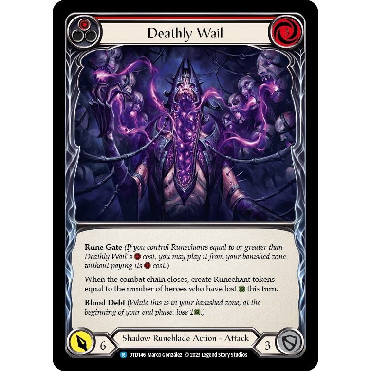 Image for Deathly Wail (Red) (DTD146) (DTD) - Flesh and Blood TCG
