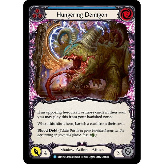 Image for Hungering Demigon (Blue) (DTD174) (DTD) - Flesh and Blood TCG