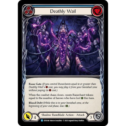 Image for Deathly Wail (Blue) (DTD148) (DTD) - Flesh and Blood TCG