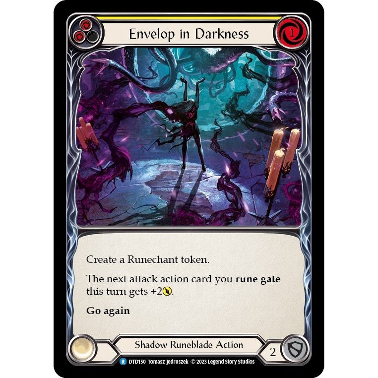Image for Envelop in Darkness (Yellow) (DTD150) (DTD) - Flesh and Blood TCG