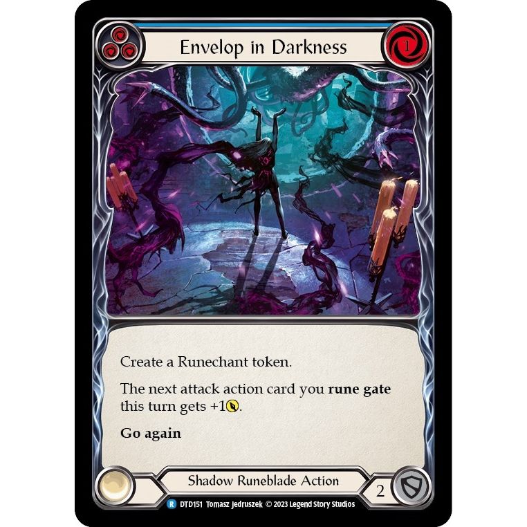 Image for Envelop in Darkness (Blue) (DTD151) (DTD) - Flesh and Blood TCG