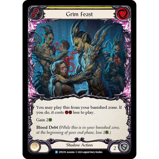 Image for Grim Feast (Yellow) (DTD176) (DTD) - Flesh and Blood TCG