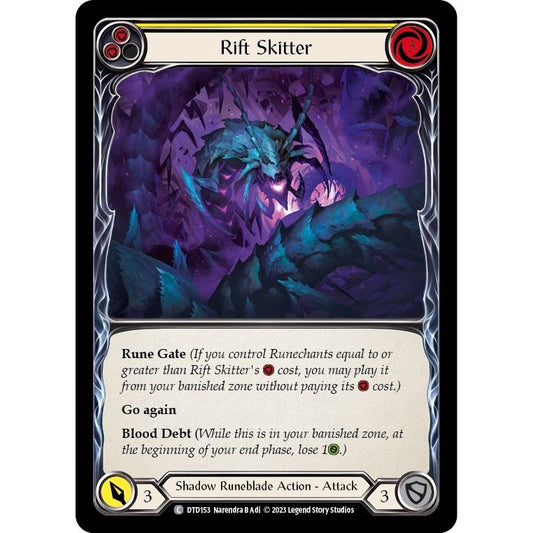 Image for Rift Skitter (Yellow) (DTD153) (DTD) - Flesh and Blood TCG