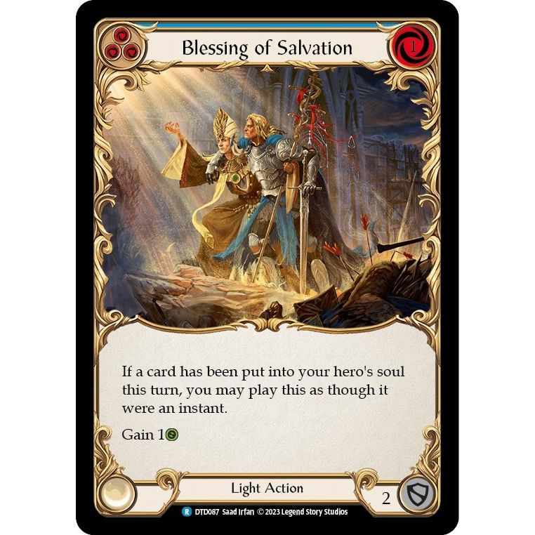 Image for Blessing of Salvation (Blue) (DTD087) (DTD) - Flesh and Blood TCG