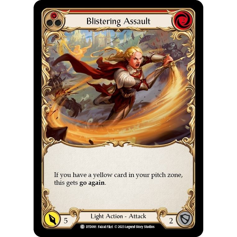 Image for Blistering Assault (Red) (DTD091) (DTD) - Flesh and Blood TCG