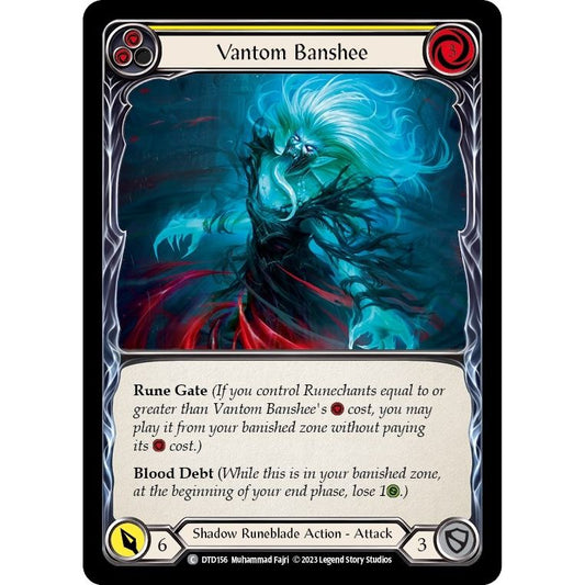 Image for Vantom Banshee (Yellow) (DTD156) (DTD) - Flesh and Blood TCG