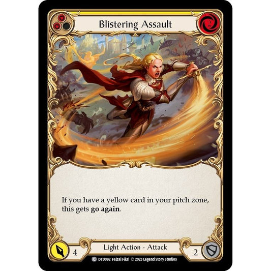 Image for Blistering Assault (Yellow) (DTD092) (DTD) - Flesh and Blood TCG