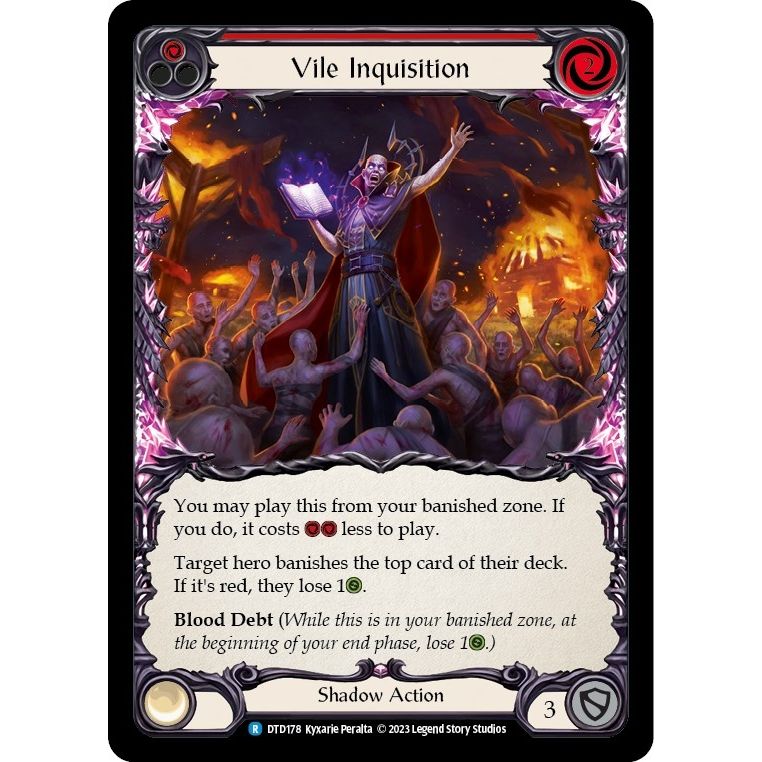Image for Vile Inquisition (Red) (DTD178) (DTD) - Flesh and Blood TCG