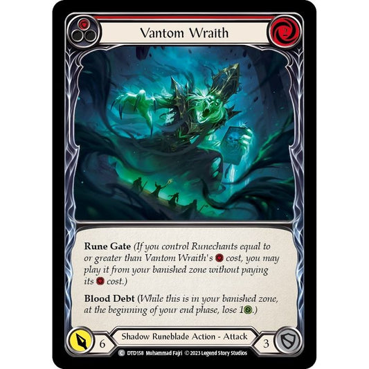 Image for Vantom Wraith (Red) (DTD158) (DTD) - Flesh and Blood TCG