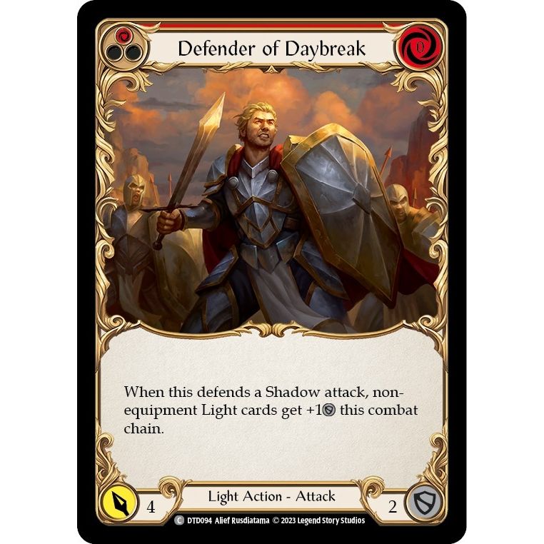 Image for Defender of Daybreak (Red) (DTD094) (DTD) - Flesh and Blood TCG